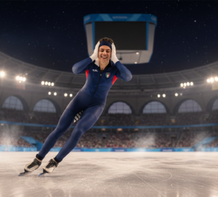 Italian Speedskater Delivers Perfect 'Night Night' After Stunning Olympic Upset