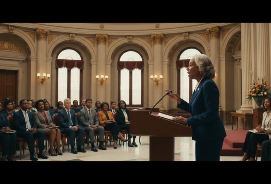 When Grandma Took the Mic: A Fierce Defense of Trump Steals the Show at Black History Month Event