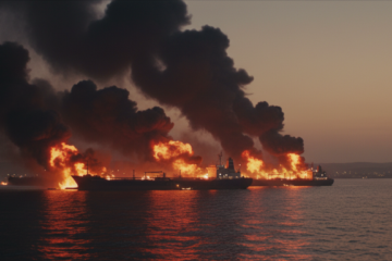 Flames in the Gulf: Iranian Attack Leaves Oil Tankers Burning and One Dead